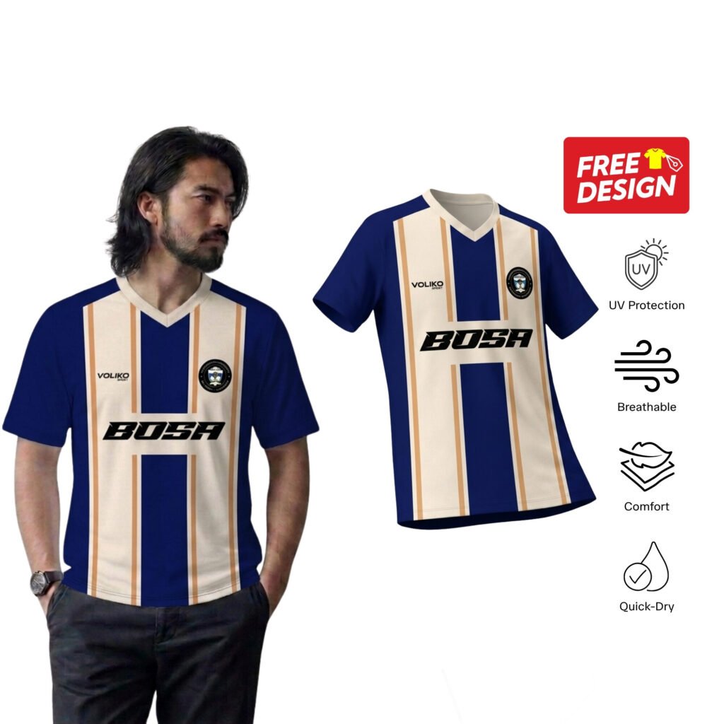 Custom Jersey Satuan Bahan Emboss